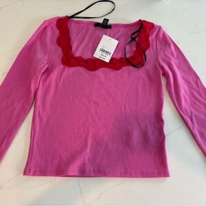 NWT Forever 21 Pink Ribbed Top